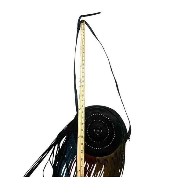 Beautiful Rare Patricia Nash Boho Fringe Rovito Crossbody beautiful fringe in le - Picture 9 of 10